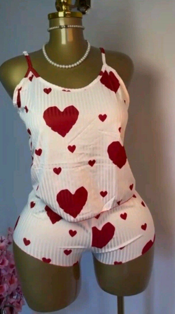 Pyjama à Cœurs pour Femme