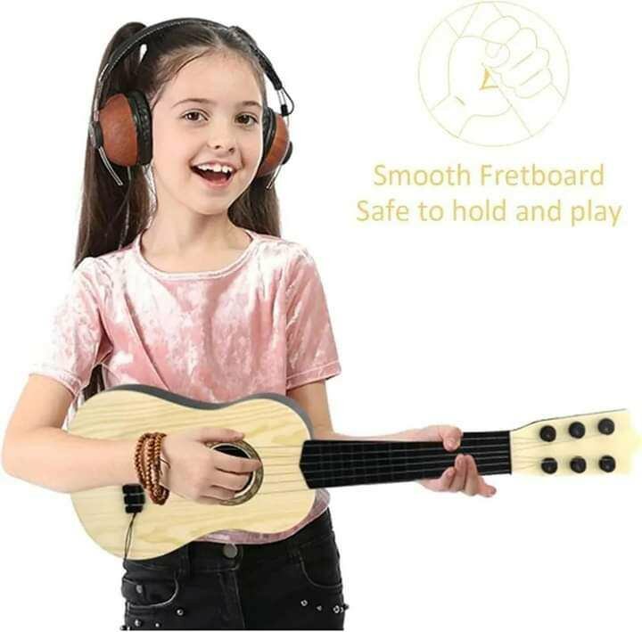 Guitare acoustique à 6 cordes pour enfants, marron 18 pouces