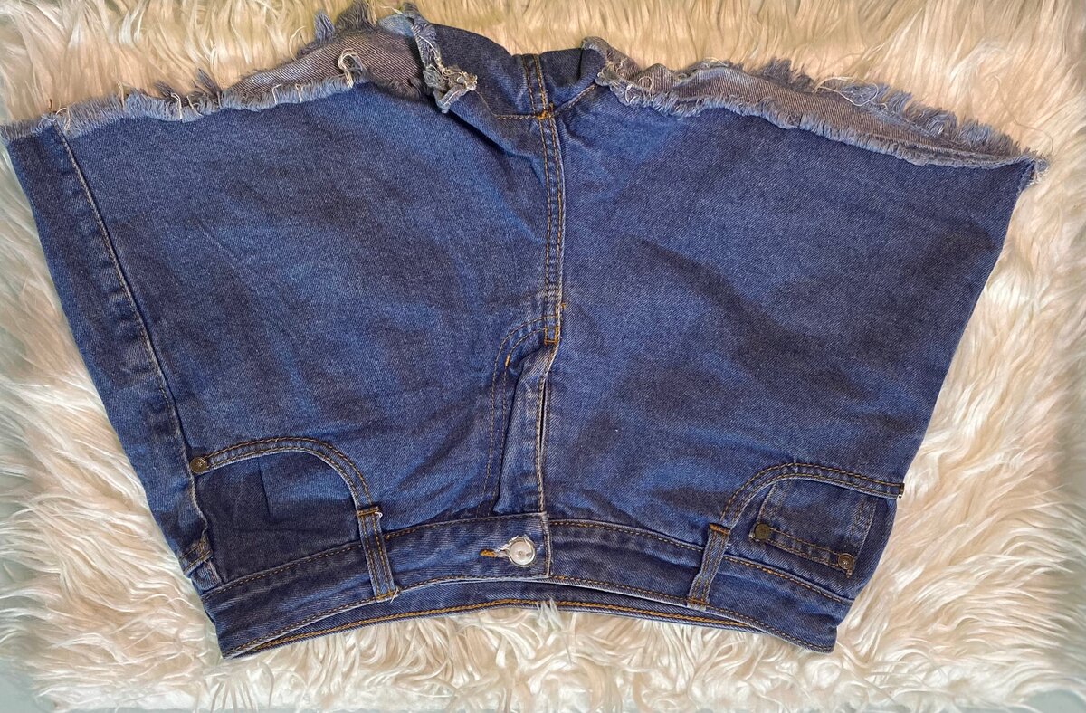 Jupe en jean recyclé vintage