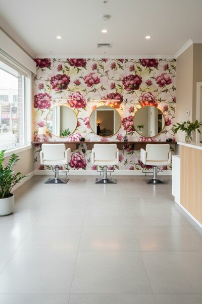 Papier peint floral élégant