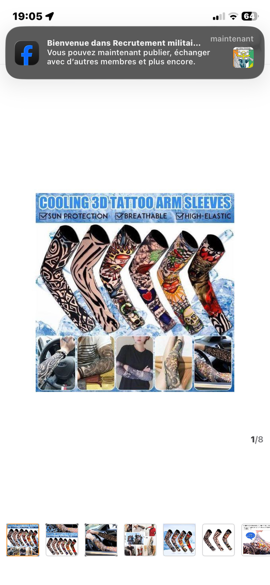 Manches Protectrices Tatouage 3D