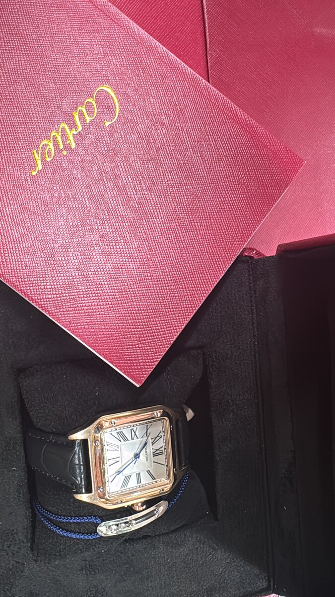 Montre Cartier Santos en cuir