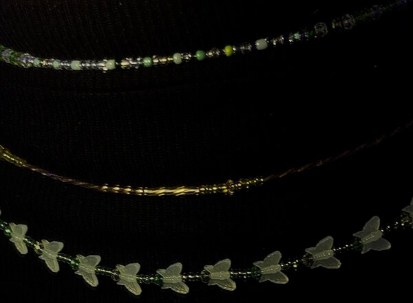 Collier bohème papillon perles