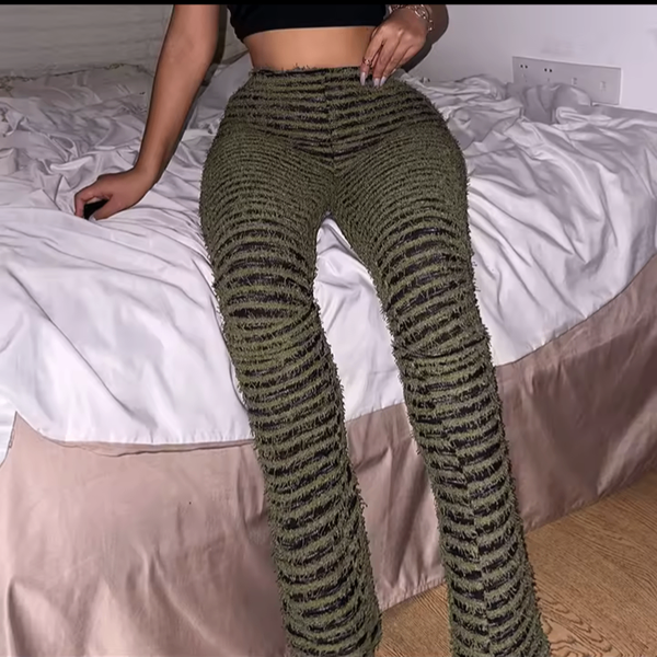 Leggings côtelés tendance pour femmes