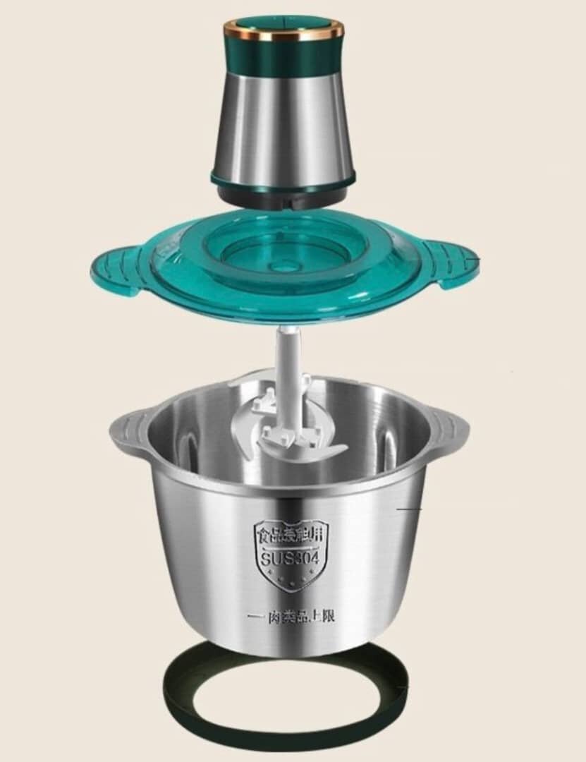 Hachoir Électrique Inox 2L Puissant