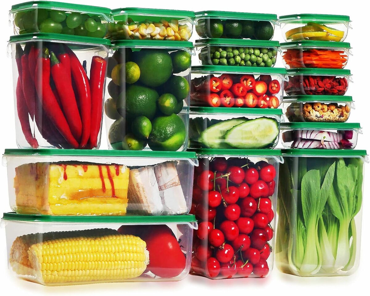 17 Piece Plastic Storage Containers