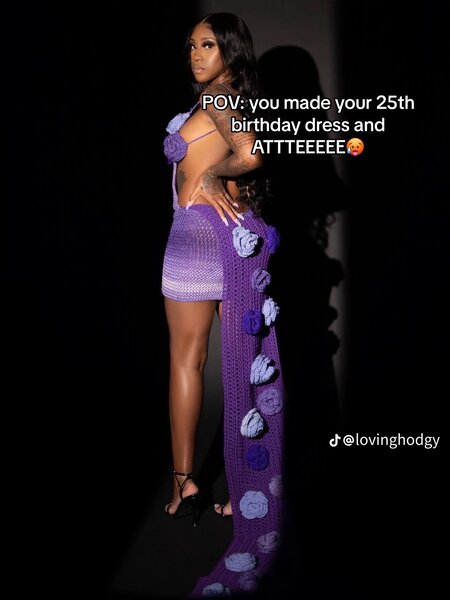Robe d'anniversaire violette