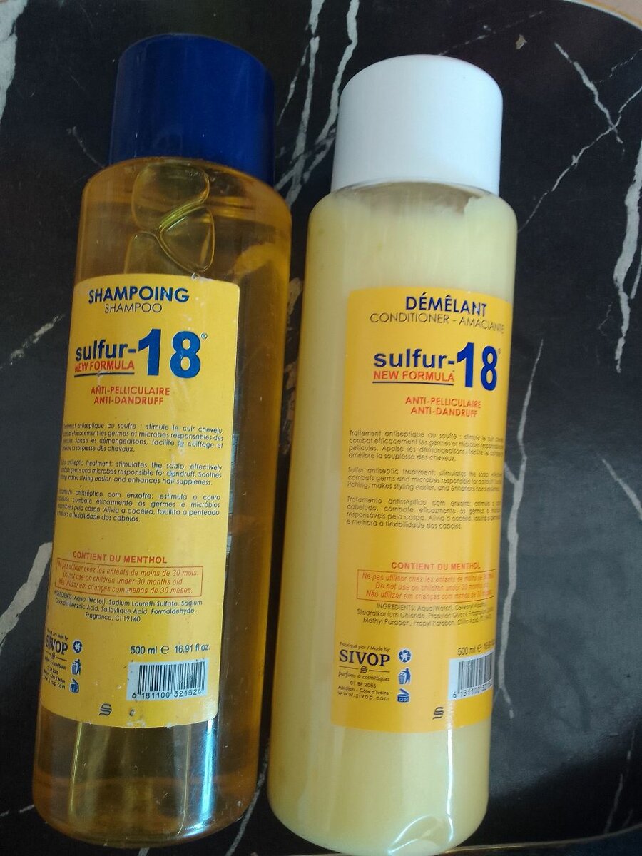 Shampoing et Après-Shampoing Antipelliculaires Sulfur 18