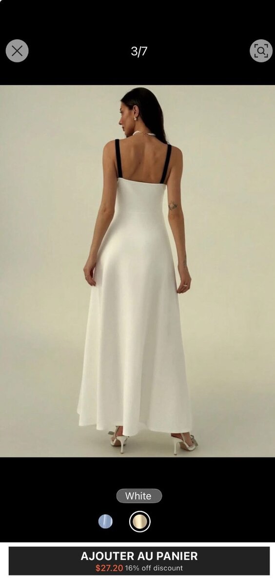 Robe Évasée Élégante Blanche