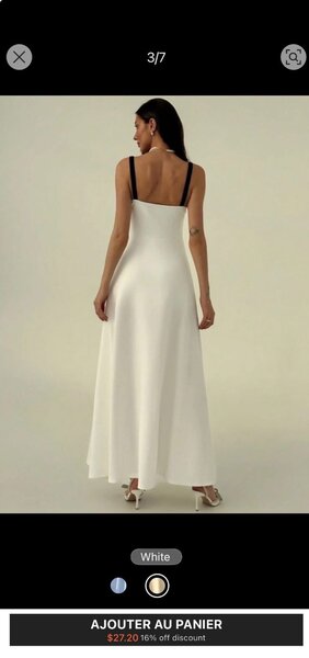 Robe Évasée Élégante Blanche