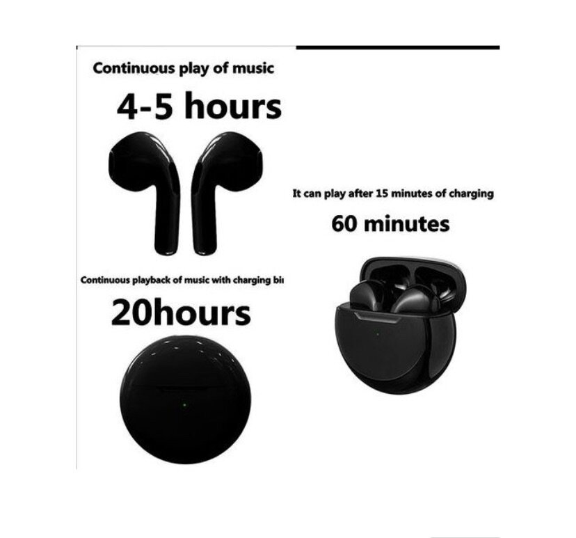 Bluetooth Headset Wireless Earbuds With Mic Touch Control