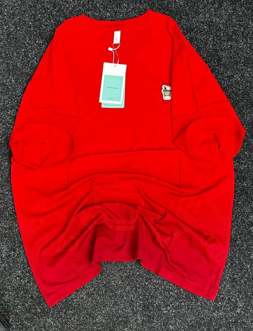 Robe ample rouge "PAS"