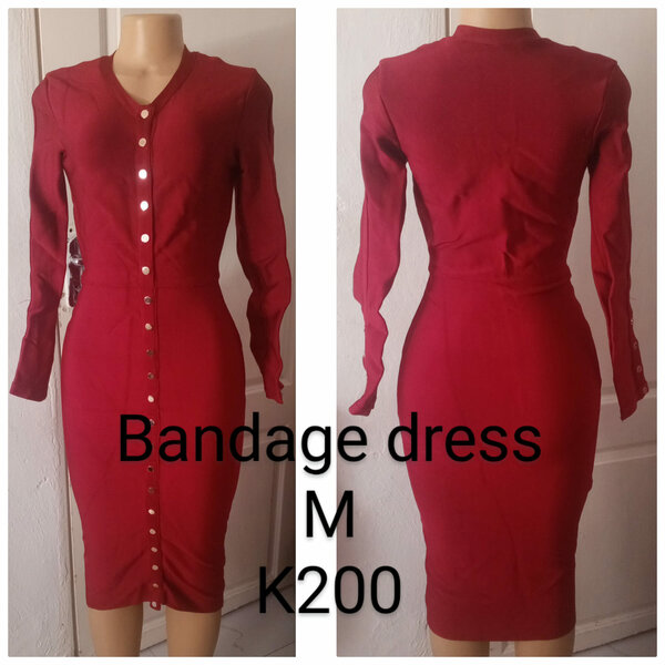 Women's Burgundy Bandage  dress, size M