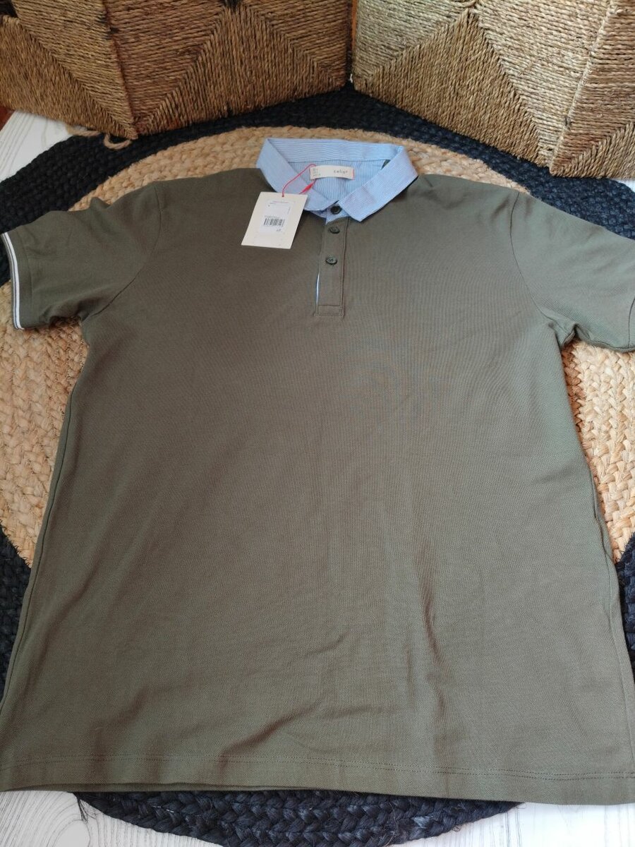 Polo homme kaki élégant