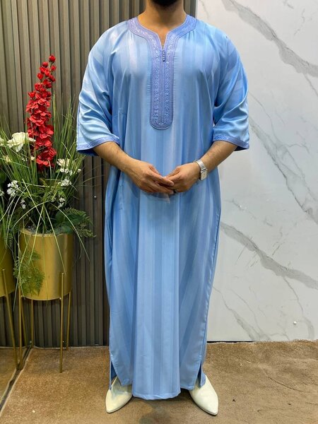 Djellaba traditionnelle bleue homme