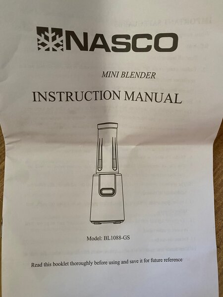 Nasco Mini Blender 350mL 150W