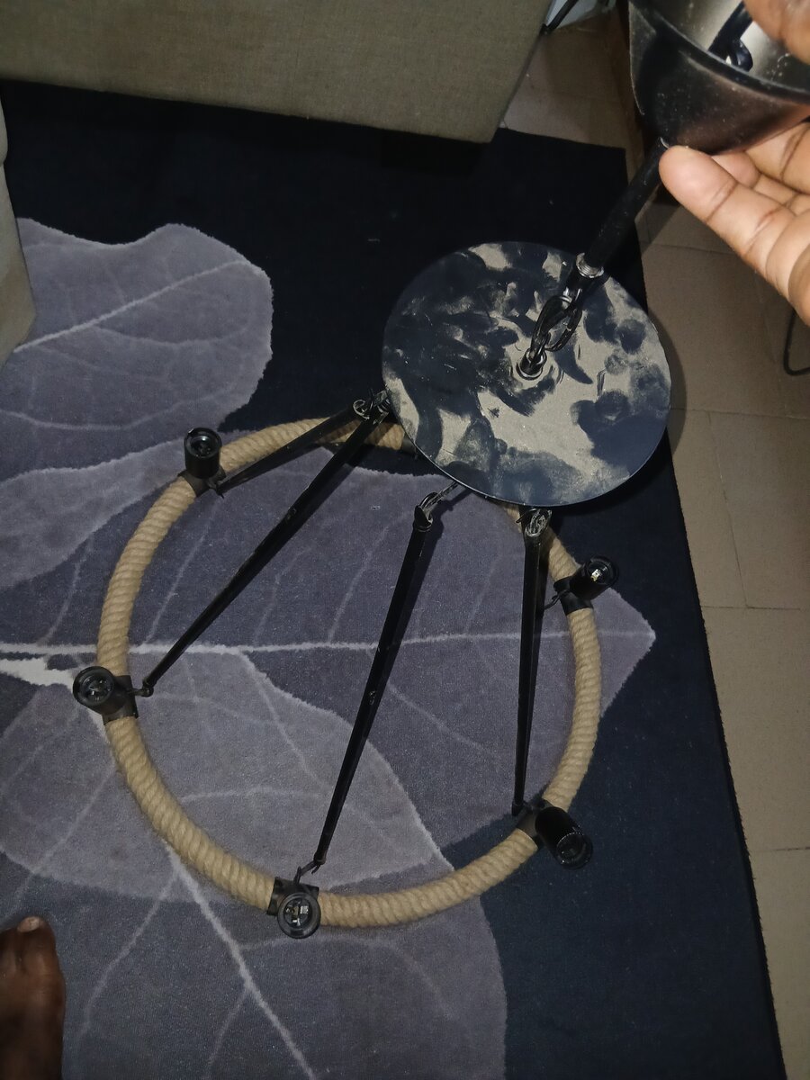 Suspension en corde vintage