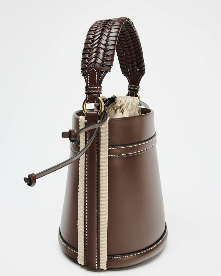 Zara Double Handle Bucket Bag