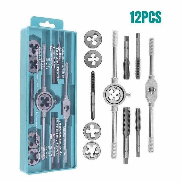 Ensemble Tarauds et Filières 12PCS