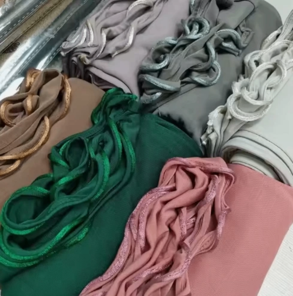Hijab Jersey premium frisés