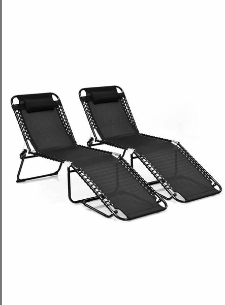 Lit de camp pliant noir - 265 lbs