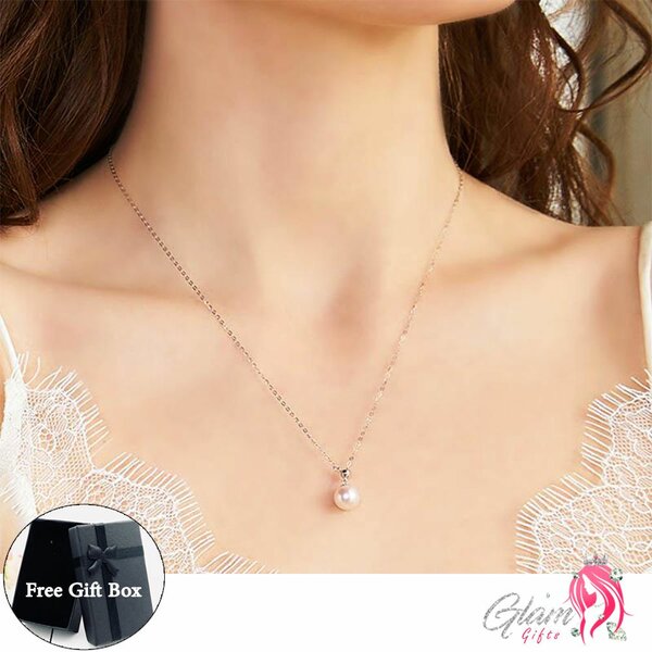 White Pearl Necklace Gift Box