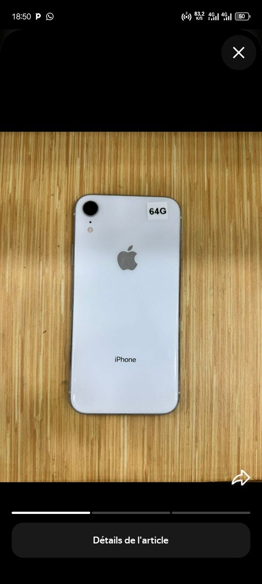 Apple iPhone XR 64GB Blanc
