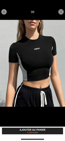 T-shirt court femme sport