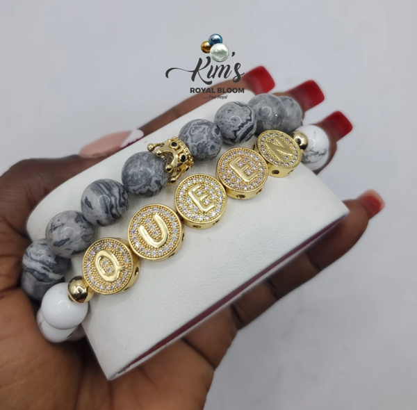 Bracelet with beaded gemstones