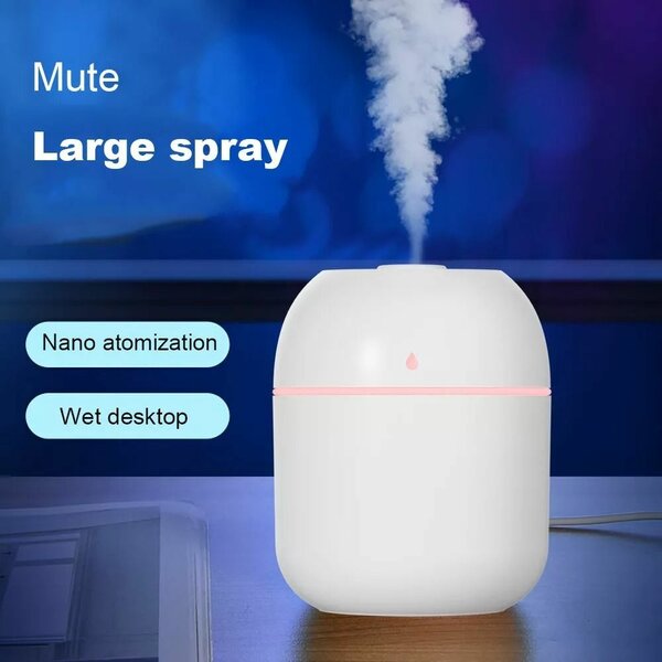 Portable USB Mini Mist Car/Home  Humidifier/Diffuser - White