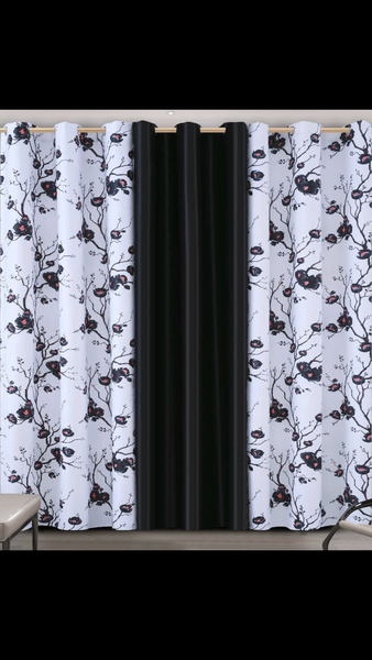 3 in 1  Pure cotton curtain