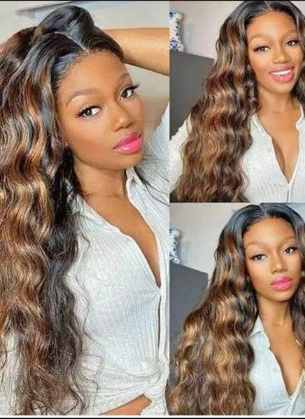 Perruque Ondulée Brune Longue