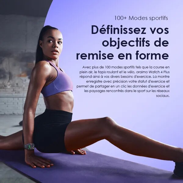 oraimo Watch 4 Plus 2.01 HD IP68 Montre intelligente