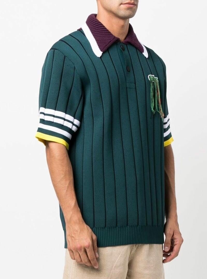 Polo rétro à rayures pour hommes