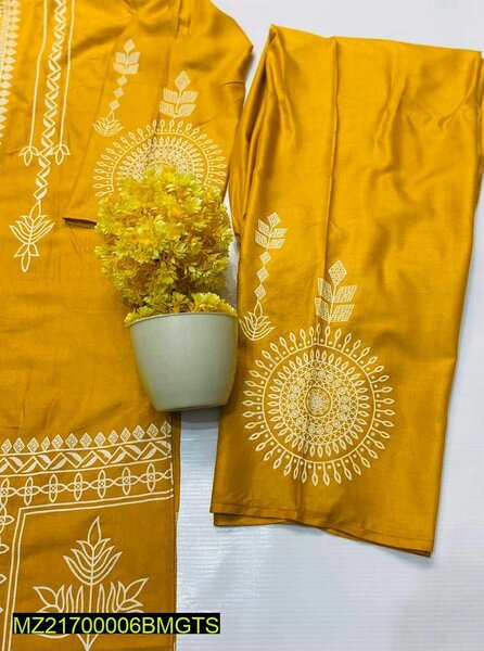 Linen Printed Suit