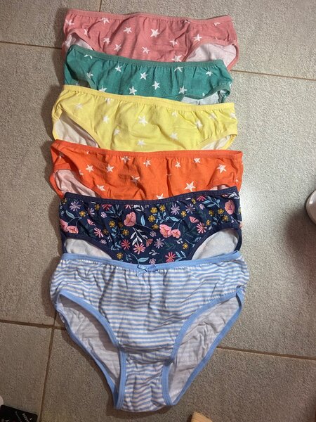 6 pieces Girls cotton panties