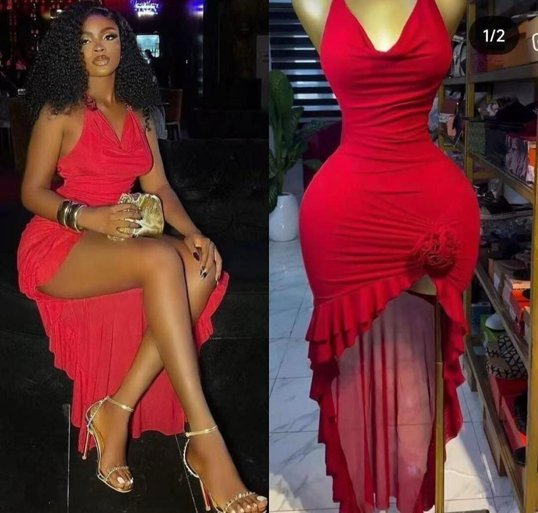 Robe rouge élégante soirée