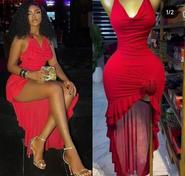 Robe rouge élégante soirée