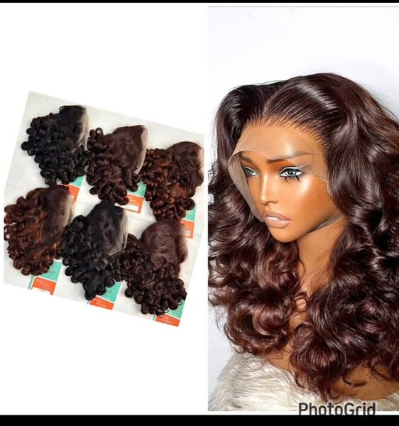 Perruque en dentelle ondulée