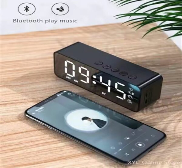 Sans fil Bluetooth Haut Parleur Petit Mini Réveil Portable