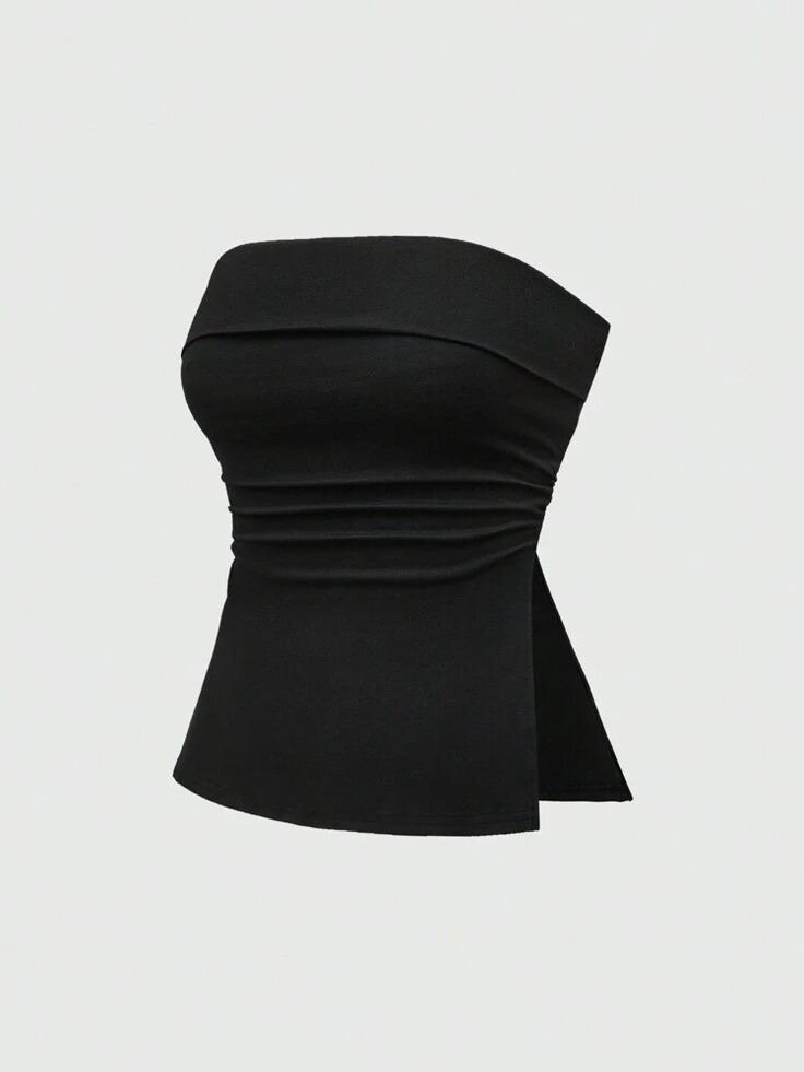 Top bustier noir élégant