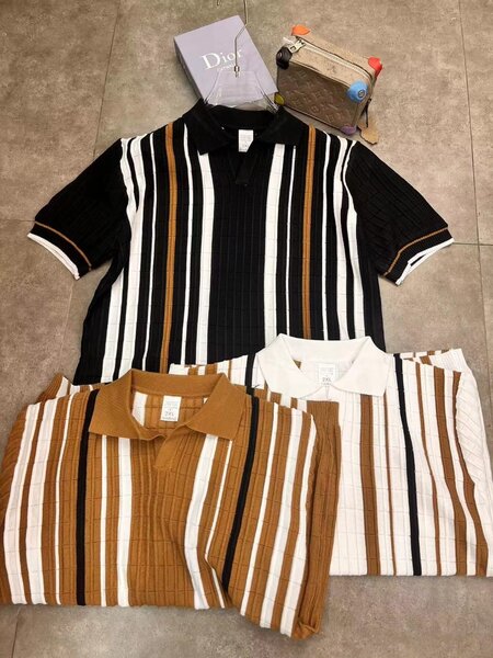 Polos élégants à rayures