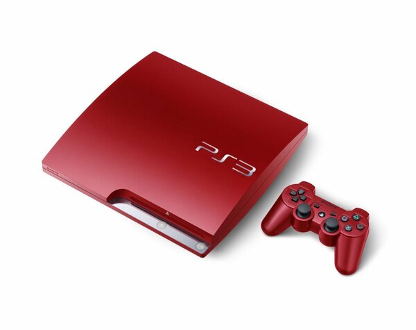 PS3 Console Customized Red + Free Games