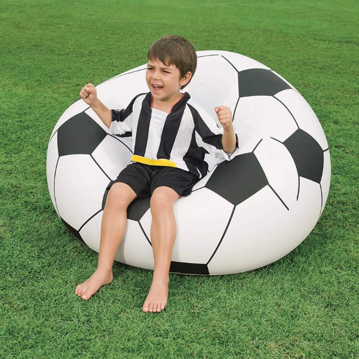 CHAISE DE FOOTBALL GONFLABLE POUR ENFANTS + POMPE ÉLECTRIQUE