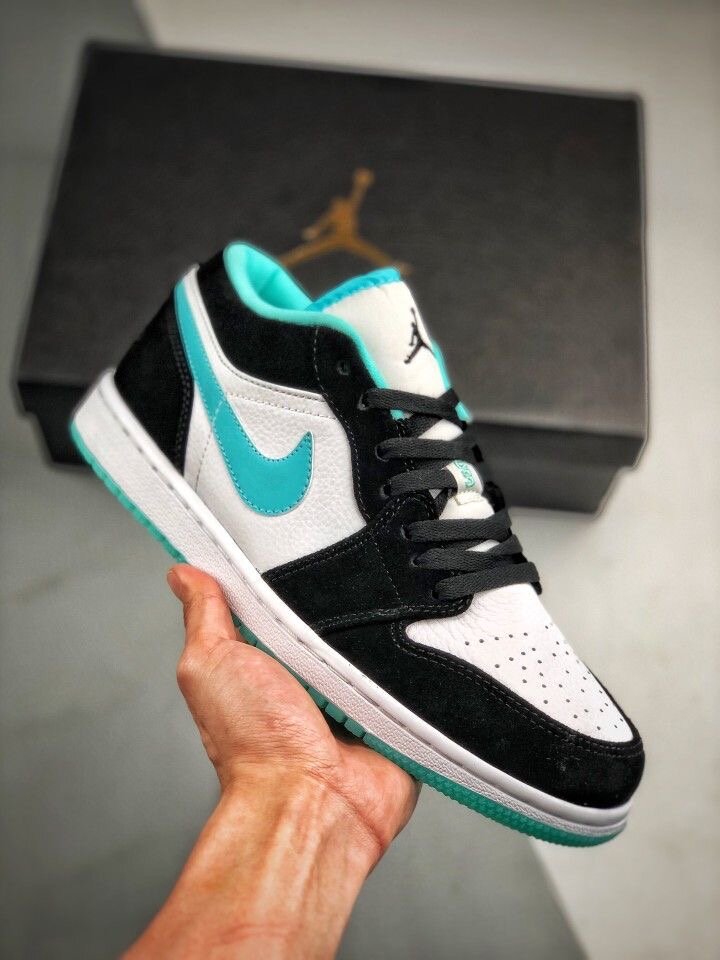 Air Jordan 1 Low noir et sarcelle