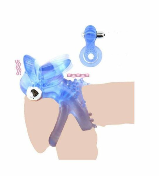 Anneau Vibrant pénien Bleu