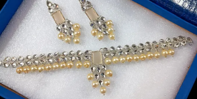 Chaandi Polish Kundan Party Set