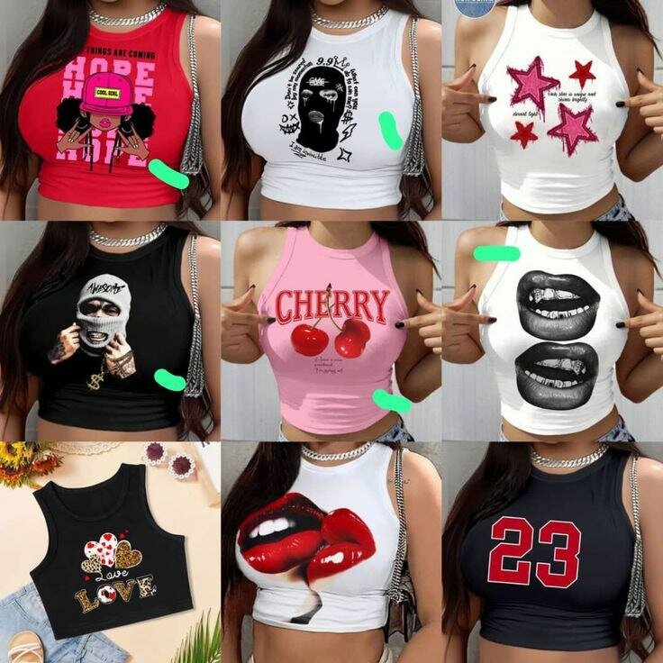 Crop top tendance imprimé