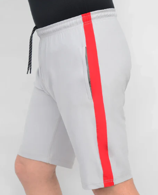 side panel white 4D Stretch Sports shorts