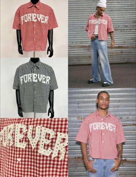Chemise à carreaux "FOREVER"